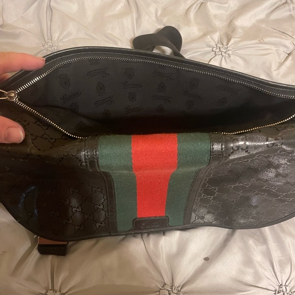 GUCCI Imprime Monogram Medium Web 500 edition unisex Messenger bag. - Picture 3 of 9